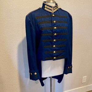 Vintage Marching Band Parade Coat by Western Costume Co‎ Hollywood Blue & Gold